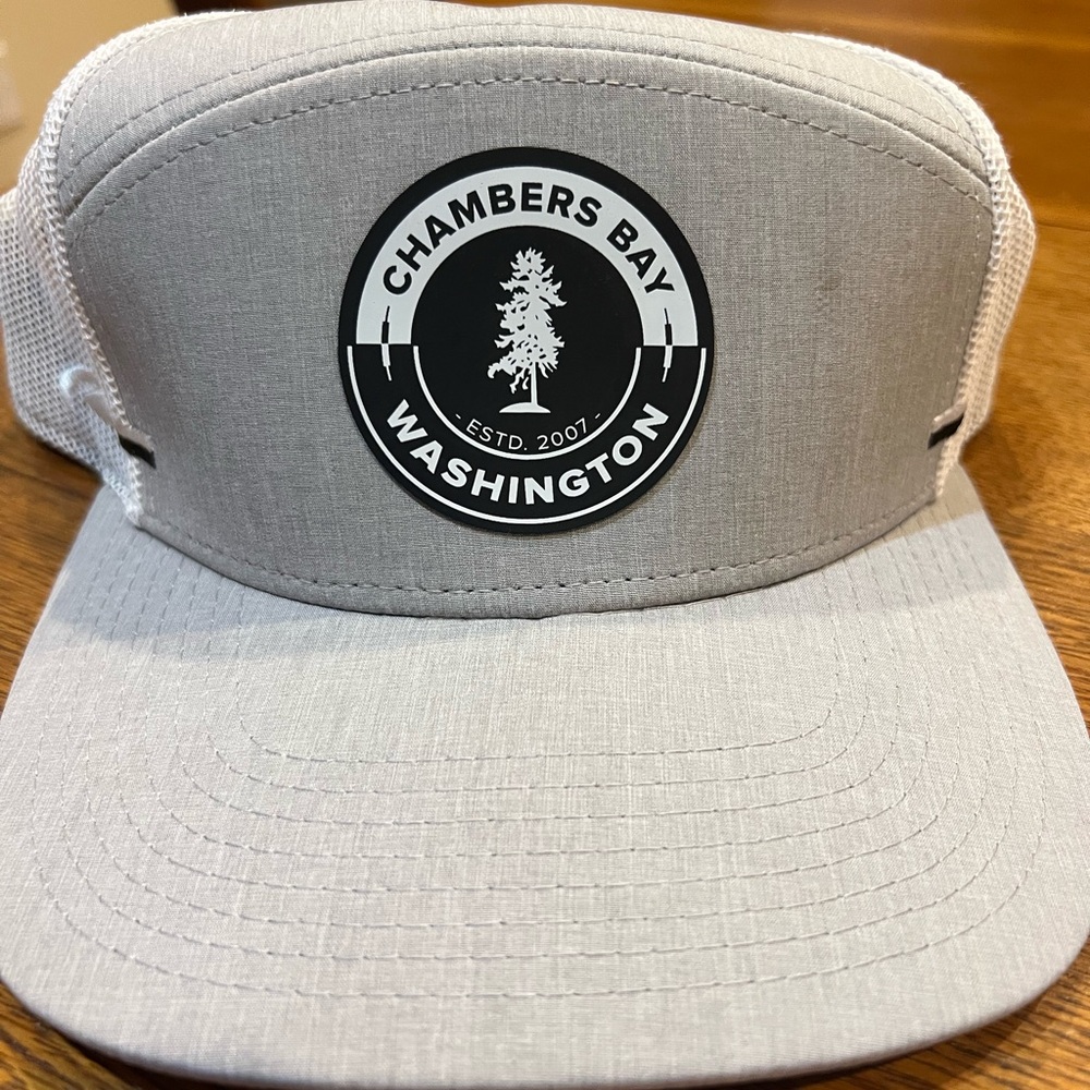 Chambers Bay Washington Patch Trucker Hat - Light Gray